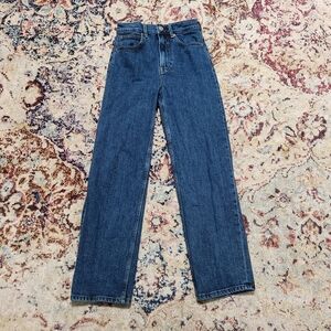 Everlane 23 The Way High Jean Organic Cotton Women's Straight Leg Jeans - Blue